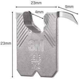 3M  Plasterboard Picture Hanger Silver 9 Pack
