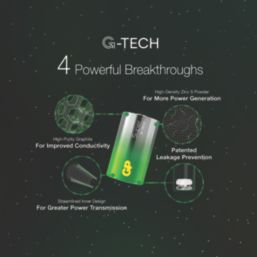 GP Batteries Super D 1.5V Alkaline Batteries 4 Pack