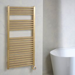 Flomasta 1100mm x 500mm 853BTU Gold Flat Electric Towel Radiator