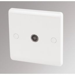 LAP  1-Gang Coaxial TV Socket White