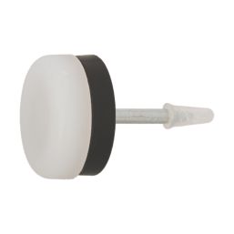Fix-O-Moll White Round Pinned Furniture Gliders 22mm x 22mm 8 Pack