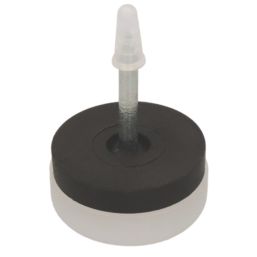Fix-O-Moll White Round Pinned Furniture Gliders 22mm x 22mm 8 Pack