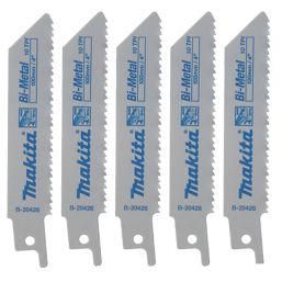 Makita  B-20426 Multi-Material Reciprocating Saw Blades 100mm 5 Pack