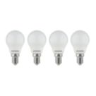 Sylvania Toledo E14 Mini Globe LED Light Bulb Frosted 470lm 4.2W 4 Pack