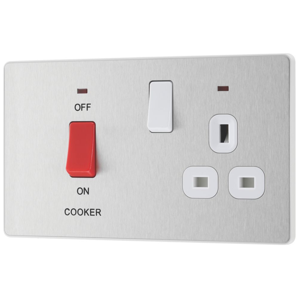 British General Evolve 45A 2-Gang 2-Pole Cooker Switch & 13A DP ...