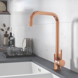 ETAL Vito Square Neck Single Lever Mono Mixer KitchenTap Rose Copper