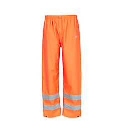 Site Huske Hi-Vis Over Trousers Elasticated Waist Orange Large 27" W 30" L