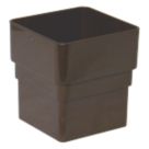 FloPlast  Square Downpipe Socket Brown 65mm
