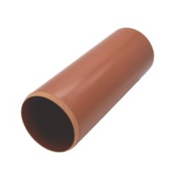 FloPlast Push-Fit Plain-End Underground Drainage Pipe 110mm x 3m