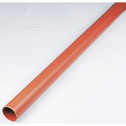 FloPlast Push-Fit Plain-End Underground Drainage Pipe 110mm x 3m