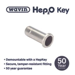 Hep2O Smartsleeve Stainless Steel Push-Fit Pipe Inserts 15mm 50 Pack