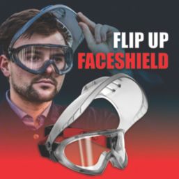 JSP Stealth 9200  Faceshield Goggle Light Grey