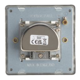 Contactum Lyric 1-Gang Coaxial TV / FM & Satellite Socket Brushed Brass with White Inserts