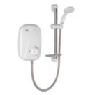 Mira Go Rear-Fed White/Chrome  Power Shower