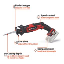 Einhell TE-AP 18/13 Li 18V Li-Ion Power X-Change  Cordless Reciprocating Saw - Bare