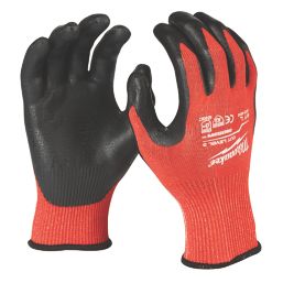 Milwaukee  Dipped Gloves Red Large