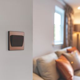 British General Evolve 20A 16AX 1-Gang 2-Way Wide Rocker Light Switch  Copper with Black Inserts