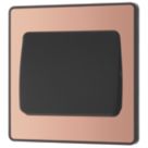 British General Evolve 20A 16AX 1-Gang 2-Way Wide Rocker Light Switch  Copper with Black Inserts