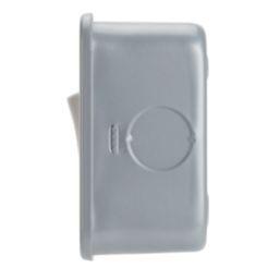 Contactum CLA3369 13A Switched Metal Clad Fused Spur & Flex Outlet with Neon  with White Inserts