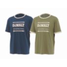 DEWALT Bakesfield Short Sleeve T-Shirts Olive / Navy Medium 39" Chest 2 Pack