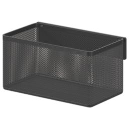 Elland 1-Tier Large Shower Basket Black