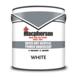 Macpherson Quick Dry Acrylic 2.5Ltr White Matt  Interior Wood Primer Undercoat