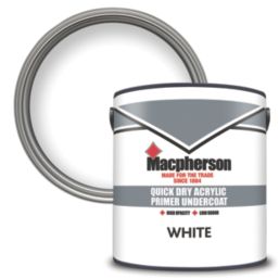 Macpherson Quick Dry Acrylic 2.5Ltr White Matt  Interior Wood Primer Undercoat