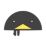 JSP 10mph Speed Bump End Caps Black / Yellow 50mm 2 Pack