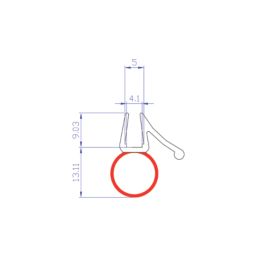 ETAL Neo Bath Screen Bubble Seal Clear 1500mm
