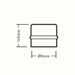 Flomasta  Copper Solder Ring Stop Ends 8mm 2 Pack