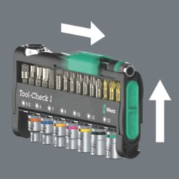 Wera Tool-Check 1 1/4" Drive Compact Ratchet & Accessory Set 38 Pieces