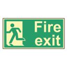 Essentials  Photoluminescent "Fire Exit Man Left" Sign 150mm x 300mm
