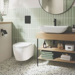 Grohe Start Matt Black 192mm Standard Lever Mono Basin Mixer Tap  With Clicker Waste