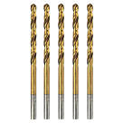 Erbauer  Straight Shank Metal Drill Bits 4mm x 75mm 5 Pack