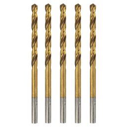 Erbauer  Straight Shank Metal Drill Bits 4mm x 75mm 5 Pack