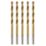 Erbauer  Straight Shank Metal Drill Bits 4mm x 75mm 5 Pack