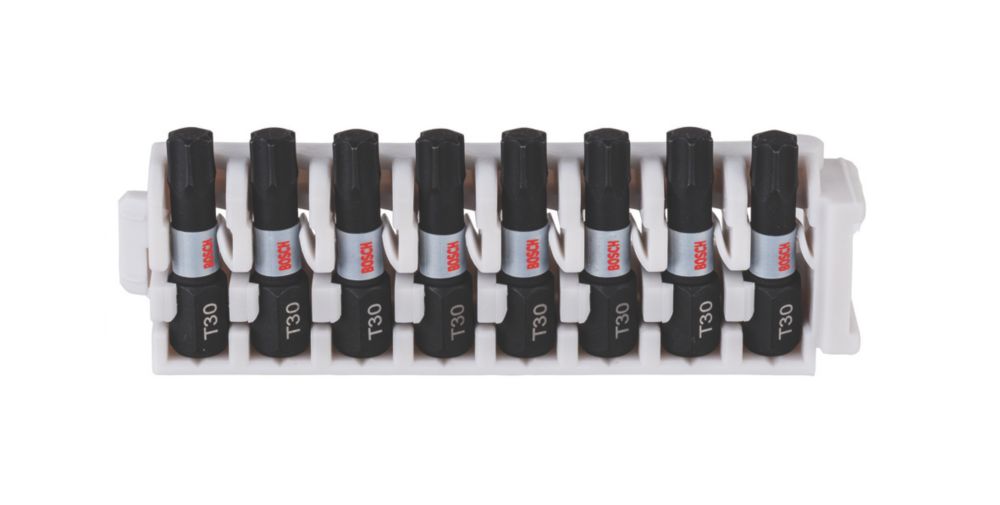 Bosch 1/4" 25mm Hex Shank TX30 Impact Control Screwdriver Bits 8 Piece