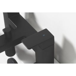 Bristan Cobalt Black 123mm Deck Mounted Dual Control Manual Shower Mixer Tap