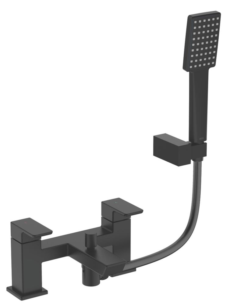 Bristan Cobalt DeckMounted Bath/Shower Mixer Black Screwfix