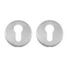 Eclipse  Fire Rated Euro Escutcheon (Pair) Satin Stainless Steel 52mm