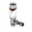 Drayton TRV4 15mm x 1/2" White/Chrome Angled Designer Thermostatic Radiator Valve Head & Body