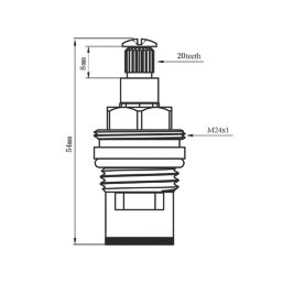 Flomasta 1/2" BSP Quarter Turn Ceramic Tap Glands Pack