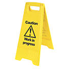 Caution Work in Progress A-Frame Safety Sign 680mm x 300mm