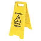 Caution Work in Progress A-Frame Safety Sign 680mm x 300mm