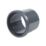 FloPlast  Push-Fit/Solvent Weld Single Socket Soil Pipe Coupler Anthracite Grey 110mm