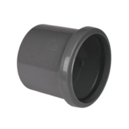 FloPlast  Push-Fit/Solvent Weld Single Socket Soil Pipe Coupler Anthracite Grey 110mm