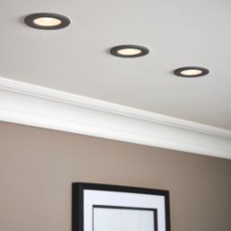 Saxby CosmosEco V3 Fixed  Fire Rated LED Recessed Downlights Black 6W 500lm 6 Pack