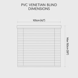 Renaissance Venetian  Blind Black 105cm x 150cm Drop