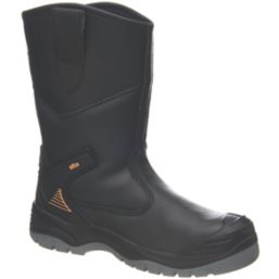 Site Hydroguard Size 11  Black Water-Resistant Steel Toe Cap Safety Rigger Boots