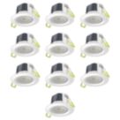 Collingwood H2 Lite Select Fixed  Fire Rated LED Downlights Matt White 5W 600-650lm 10 Pack